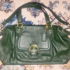 Coach F25151 Campbell Leather Large Satchel Green NWOT